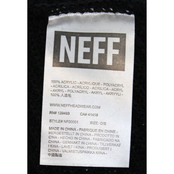 Neff Daily Black Beanie Knit Sock  Hat Cozy Warm Winter Ski Casual Simple Fall - Picture 9 of 10